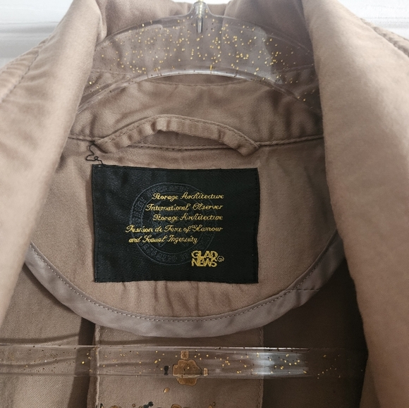 Vintage Y2K Glad News Trench Coat - Picture 3 of 11